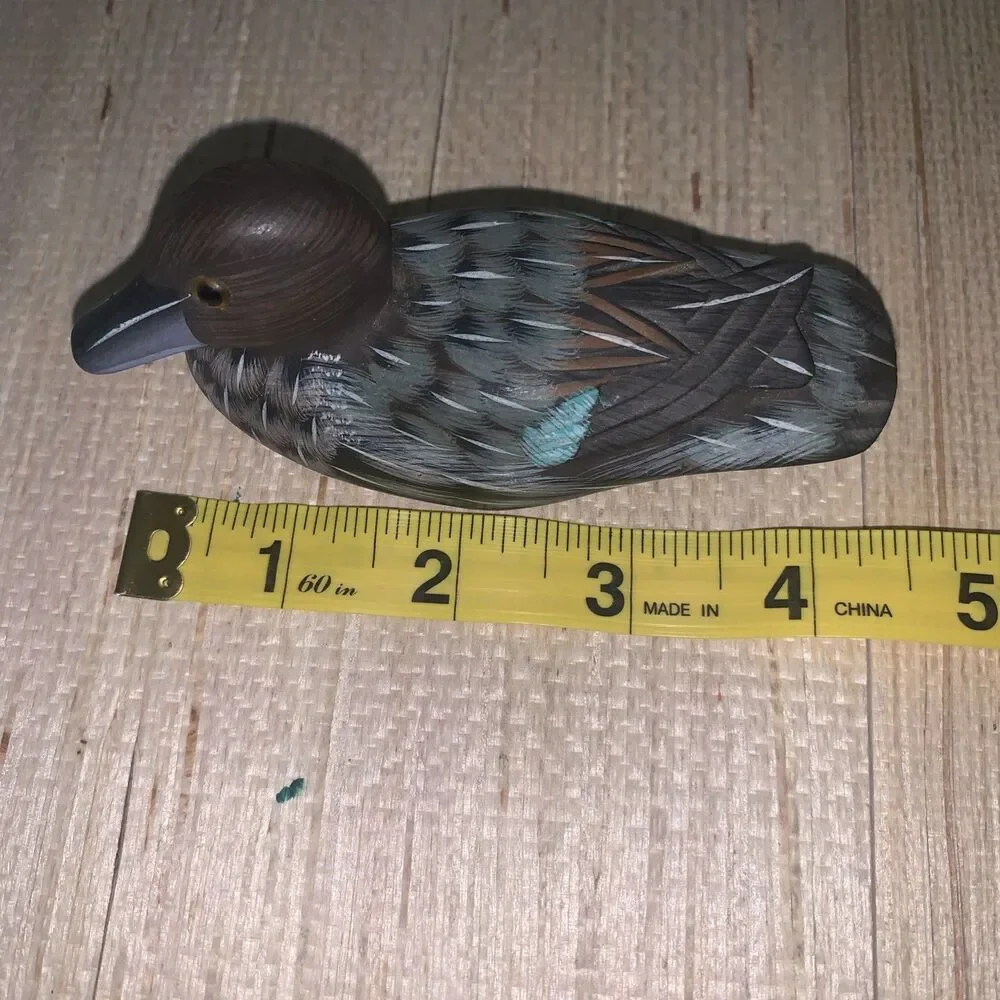VTG 2 Hand Painted/Carved Wood Duck  People Republic Of China 1970-1990 Numbered